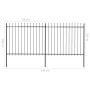 Garden fence with black steel spear points 3.4x1.5 m by vidaXL, fence panels - Ref: Foro24-277630, Price: 163,11 €, Discount: %