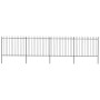 Garden fence with black steel spear points 6.8x1.5 m by vidaXL, fence panels - Ref: Foro24-277632, Price: 315,68 €, Discount: %