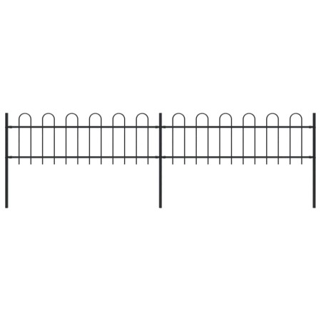 Garden fence with black steel arrowhead tips 3.4x0.6 m by vidaXL, fence panels - Ref: Foro24-277639, Price: 109,81 €, Discoun...