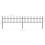 Garden fence with black steel arrowhead tips 3.4x0.6 m by vidaXL, fence panels - Ref: Foro24-277639, Price: 109,81 €, Discoun...