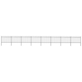 Garden fence with black steel arrow tips 13.6x1.2 m by vidaXL, fence panels - Ref: Foro24-277672, Price: 654,95 €, Discount: %