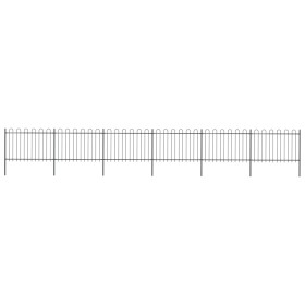 Garden fence with black steel arrow tips 10.2x1.2 m by vidaXL, fence panels - Ref: Foro24-277670, Price: 450,02 €, Discount: %