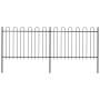 Garden fence with black steel arrowhead tips 3.4x1.2 m by vidaXL, fence panels - Ref: Foro24-277666, Price: 165,95 €, Discoun...