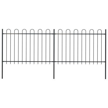 Garden fence with black steel arrowhead tips 3.4x1.2 m by vidaXL, fence panels - Ref: Foro24-277666, Price: 165,95 €, Discoun...