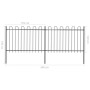 Garden fence with black steel arrowhead tips 3.4x1.2 m by vidaXL, fence panels - Ref: Foro24-277666, Price: 165,95 €, Discoun...