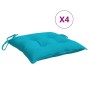 Chair cushions 4 units turquoise fabric 40x40x7 cm by vidaXL, Cushions for chairs and sofas - Ref: Foro24-361505, Price: 31,9...