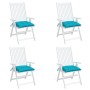 Chair cushions 4 units turquoise fabric 40x40x7 cm by vidaXL, Cushions for chairs and sofas - Ref: Foro24-361505, Price: 31,9...