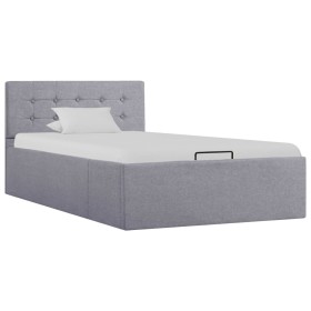 Cama canapé hidráulica con almacenaje tela gris claro 100x200cm de vidaXL, Camas y somieres - Ref: Foro24-285577, Precio: 351...