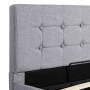 Hydraulic canapé bed with storage light gray fabric 100x200cm by vidaXL, Beds and slatted bases - Ref: Foro24-285577, Price: ...