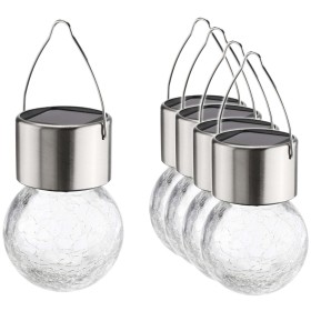 HI Hanging Solar LED Lights 5 Pack Crackle Glass by HI, Outdoor lighting - Ref: Foro24-429154, Price: 23,21 €, Discount: %