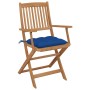 Folding garden chairs 6 units and solid acacia wood cushions by vidaXL, Garden chairs - Ref: Foro24-3074965, Price: 334,71 €,...