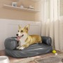 Cama para perros de espuma cuero sintético gris 60x42 cm de vidaXL, Camas para perros - Ref: Foro24-171316, Precio: 34,73 €, ...