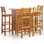 5-piece solid acacia wood bar furniture set for garden by vidaXL, Garden sets - Ref: Foro24-3115999, Price: 460,53 €, Discoun...