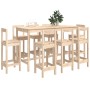 Set de bar 9 piezas madera maciza de pino de vidaXL, muebles para cocinas y comedores - Ref: Foro24-3124722, Precio: 468,25 €...