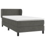 Box spring bed with dark gray velvet mattress 100x200 cm by vidaXL, Beds and slatted bases - Ref: Foro24-3127356, Price: 348,...