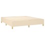 Boxspringbett-Matratze und LED-Leuchten, cremefarbener Stoff, 160 x 200 cm von vidaXL, Betten und Lattenroste - Ref: Foro24-3...