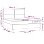 Boxspringbett-Matratze und LED-Leuchten, cremefarbener Stoff, 160 x 200 cm von vidaXL, Betten und Lattenroste - Ref: Foro24-3...