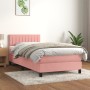 Cama box spring con colchón terciopelo rosa 80x200 cm de vidaXL, Camas y somieres - Ref: Foro24-3141394, Precio: 265,87 €, De...