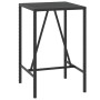 High bar table made of PE rattan and black glass surface, measuring 70x70x110 cm. by vidaXL, Garden tables - Ref: Foro24-3625...