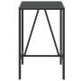 Mesa alta bar ratán PE y superficie vidrio negro 70x70x110 cm de vidaXL, Mesas de jardín - Ref: Foro24-362586, Precio: 107,94...