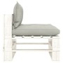 Set muebles de palés de jardín 4 pzas madera cojines gris taupe de vidaXL, Conjuntos de jardín - Ref: Foro24-3052409, Precio:...