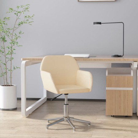 Cream-colored swivel office chair in fabric by vidaXL, Office chairs - Ref: Foro24-344711, Price: 88,71 €, Discount: %