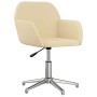 Cream-colored swivel office chair in fabric by vidaXL, Office chairs - Ref: Foro24-344711, Price: 88,71 €, Discount: %