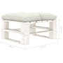 Otomana de palets para jardín madera con cojín beige de vidaXL, Otomanas de exterior - Ref: Foro24-3052423, Precio: 86,95 €, ...