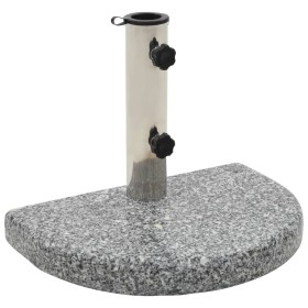 Grauer halbrunder Schirm aus Granit 10 kg von vidaXL, Schirmständer - Ref: Foro24-45069, Preis: 54,57 €, Rabatt: %