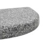 Base de sombrilla de granito semicircular gris 10 kg de vidaXL, Bases para sombrillas - Ref: Foro24-45069, Precio: 54,24 €, D...