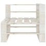 Garden pallet sofa 3-seater white wood by vidaXL, Outdoor sofas - Ref: Foro24-3052165, Price: 209,68 €, Discount: %