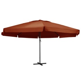 Garden umbrella with terracotta aluminum pole 600 cm by vidaXL, Umbrellas - Ref: Foro24-47375, Price: 295,12 €, Discount: %