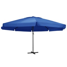 Sombrilla de jardín con palo de aluminio azul azure 600 cm de vidaXL, Sombrillas - Ref: Foro24-47377, Precio: 294,99 €, Descu...