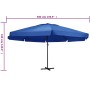 Garden umbrella with a 600 cm azure blue aluminum pole by vidaXL, Umbrellas - Ref: Foro24-47377, Price: 293,99 €, Discount: %