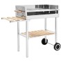 Portable XXL stainless steel charcoal barbecue with 2 shelves by vidaXL, Barbecues - Ref: Foro24-47850, Price: 127,10 €, Disc...