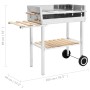 Portable XXL stainless steel charcoal barbecue with 2 shelves by vidaXL, Barbecues - Ref: Foro24-47850, Price: 127,10 €, Disc...