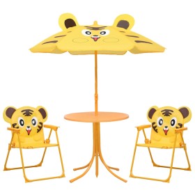 Children's garden table and chairs set 3 pieces with yellow umbrella by vidaXL, Garden sets - Ref: Foro24-48100, Price: 75,44...