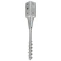 Ground spikes 2 units galvanized steel silver 7x7x56 cm by vidaXL, Spikes for anchoring in the ground - Ref: Foro24-145435, P...