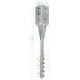 Ground spikes 2 units galvanized steel silver 7x7x56 cm by vidaXL, Spikes for anchoring in the ground - Ref: Foro24-145435, P...