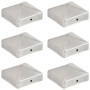 Tapas para postes de valla 6 uds metal galvanizado 71x71mm de vidaXL, Accesorios para rejas y vallas - Ref: Foro24-145489, Pr...