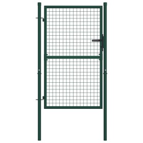 Green steel fence gate 100x125 cm by vidaXL, garden gates - Ref: Foro24-145733, Price: 135,54 €, Discount: %