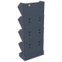 Set of 4 vertical garden plants in anthracite polypropylene by vidaXL, Pots and planters - Ref: Foro24-152207, Price: 20,42 €...