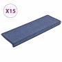 Alfombras de peldaños de escalera 15 uds azul 65x21x4 cm de vidaXL, Alfombrillas para escalones - Ref: Foro24-134574, Precio:...