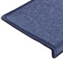 Stair tread carpets 15 units blue 65x21x4 cm by vidaXL, Stair mats - Ref: Foro24-134574, Price: 58,83 €, Discount: %