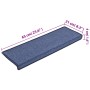 Stair tread carpets 15 units blue 65x21x4 cm by vidaXL, Stair mats - Ref: Foro24-134574, Price: 58,83 €, Discount: %