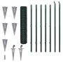 Euro fence set, green steel, 10x1.5 m by vidaXL, fence panels - Ref: Foro24-140559, Price: 223,89 €, Discount: %