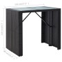 Garden bar table and chairs 5 pieces synthetic rattan black glass by vidaXL, Garden sets - Ref: Foro24-49568, Price: 298,48 €...