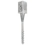 Ground spikes 2 units galvanized steel silver 8x8x57 cm by vidaXL, Spikes for anchoring in the ground - Ref: Foro24-145437, P...