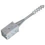 Ground spikes 2 units galvanized steel silver 8x8x57 cm by vidaXL, Spikes for anchoring in the ground - Ref: Foro24-145437, P...