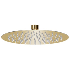 Round rain effect shower head in golden stainless steel, 20 cm. by vidaXL, shower heads - Ref: Foro24-147703, Price: 24,16 €,...